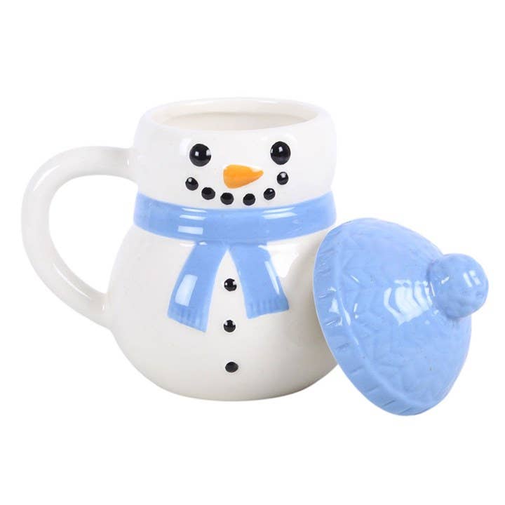 Winter Snowman Lidded Christmas Mug