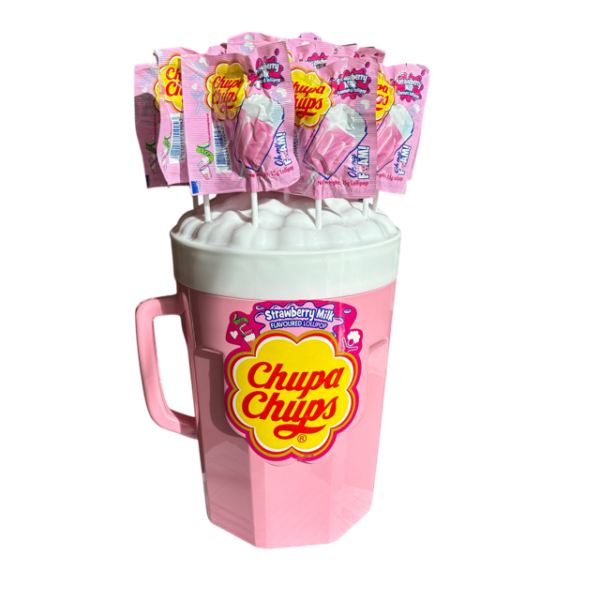 Chupa Chups Strawberry Milk Lollipop (Thai)