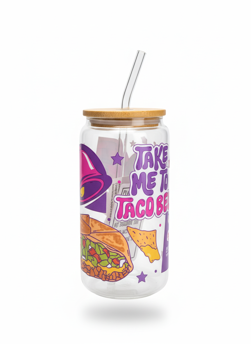 🌮 Hot Sauce Cutie - 16oz Taco Bell Beer Can Glass 🔔