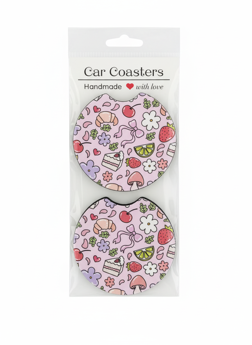 🥐 Picnic in the Park Car Coasters