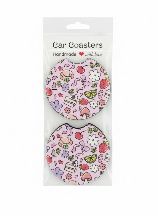 🥐 Picnic in the Park Car Coasters