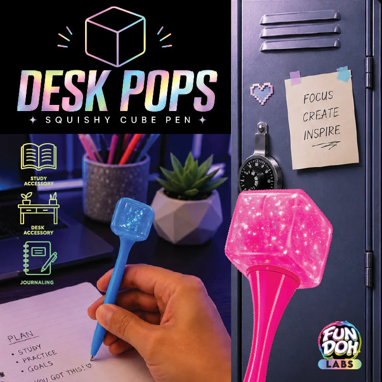 Fun Doh Desk Pops - Squishy Cube Pen