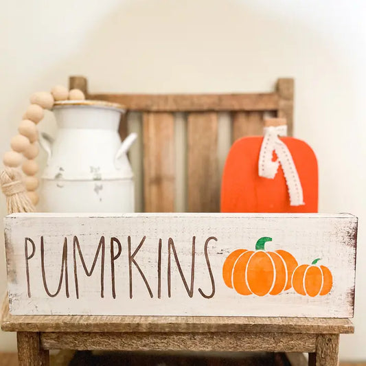 Pumpkins Wood Sign