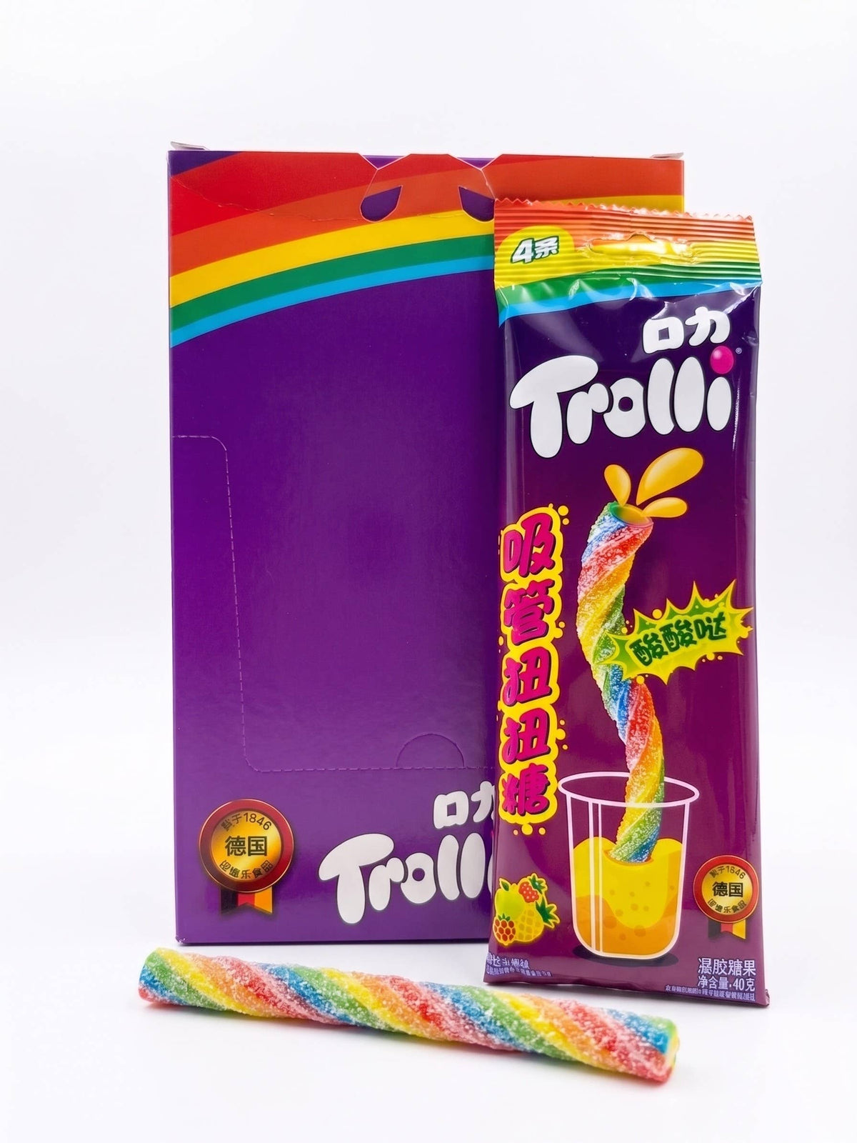 Trolli Twisty Gummy Straw Rainbow