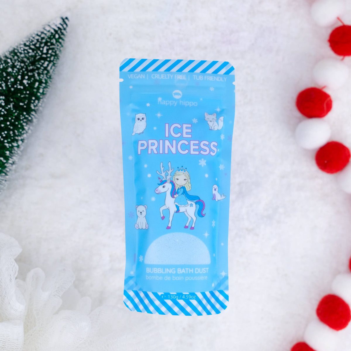 Happy Hippo Ice Princess Dust - Bath Dust with Mini Bath Bombs