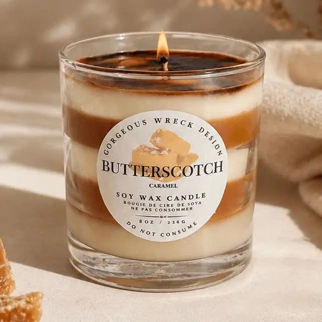 Gorgeous Wreck Butterscotch Brulee Dessert Candle