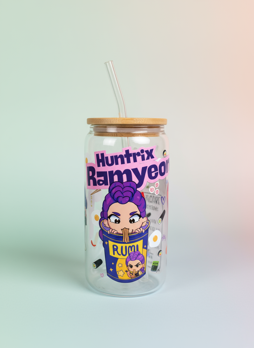 Kpop Demon Hunters - Huntrix Ramyeon Beer Can Glass