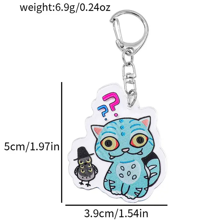 The Derpy Tiger Double-Sided Acrylic Keychain Bag Charm