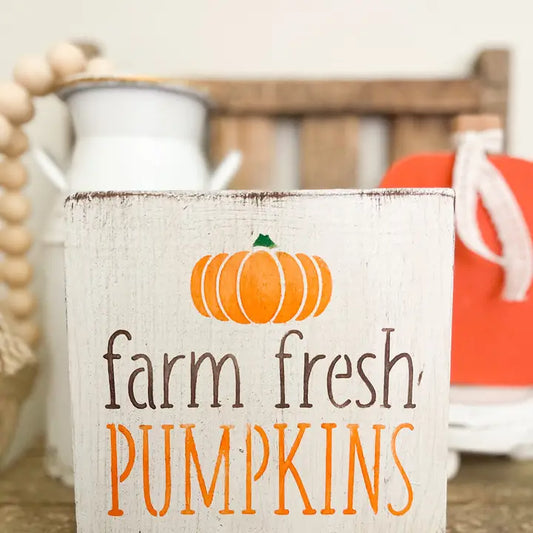 Farm Fresh Pumpkins Wood Sign