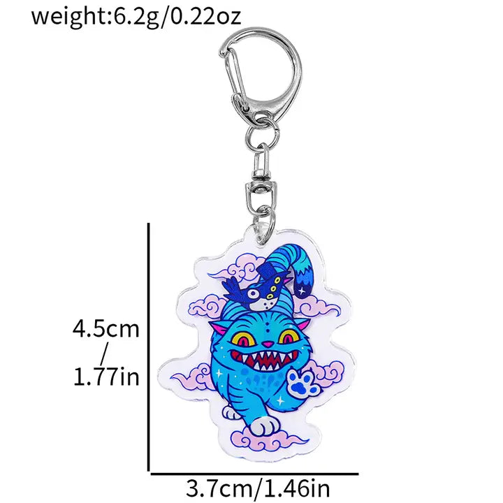 The Derpy Tiger Double-Sided Acrylic Keychain Bag Charm