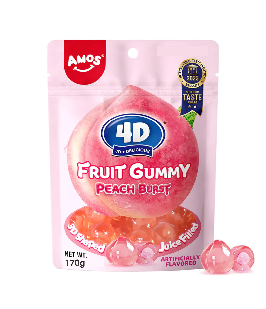Amos 4D Fruit Gummy - Peach Burst