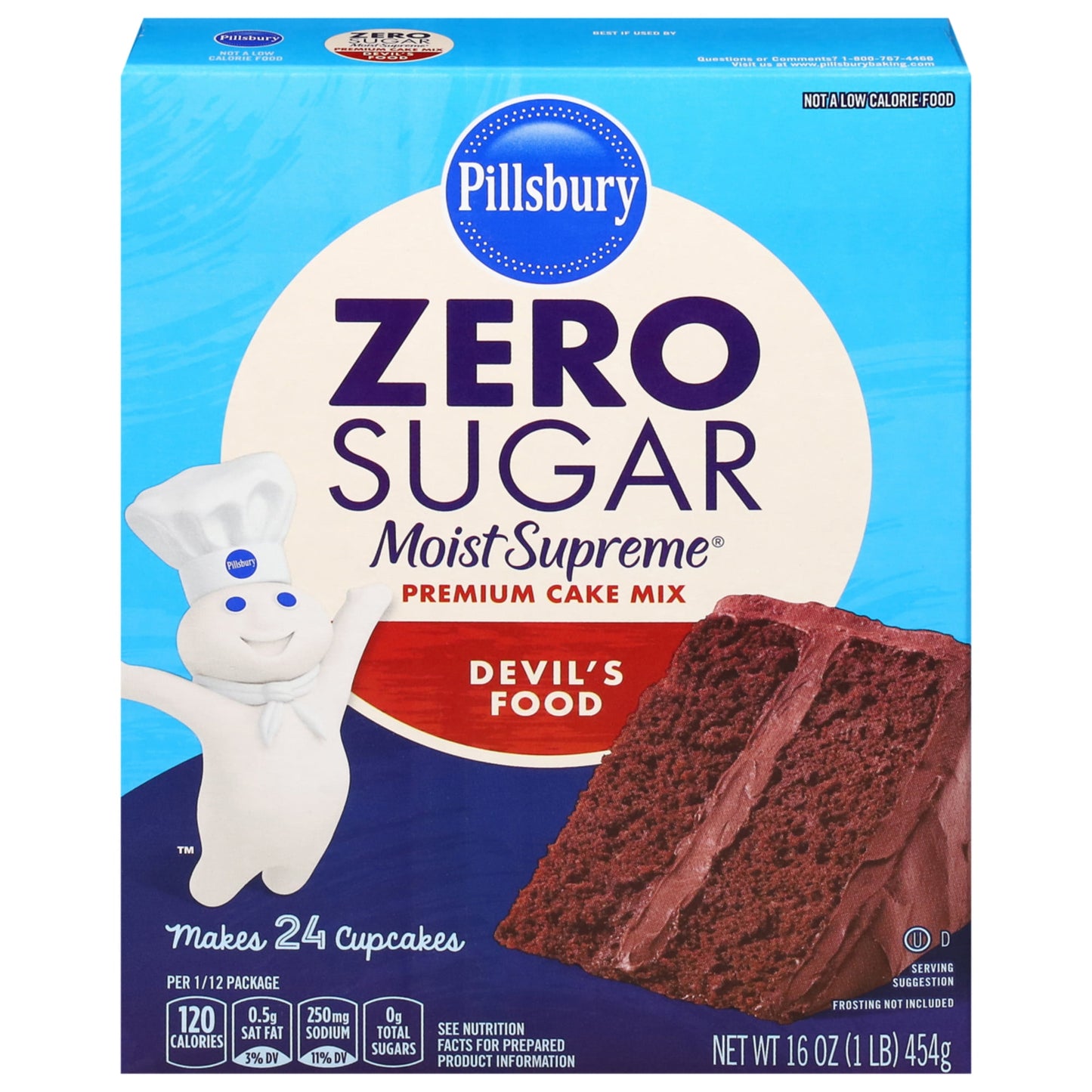 Pillsbury Zero Sugar Devils Food Cake Mix