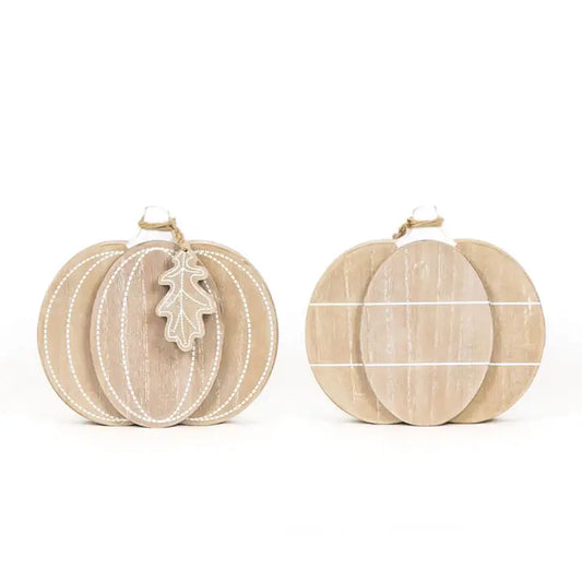 Reversible Wooden Pumpkin