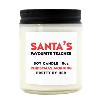 Santa's Favourite Teacher Candle