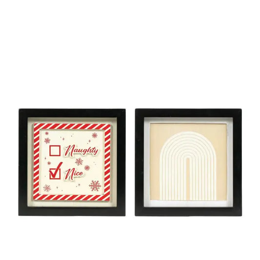 Reversible Wooden Christmas Sign
