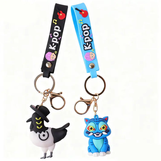 K-Pop Demon Hunters - Derpy Tiger or Magpie Bird Keychain Bag Charm