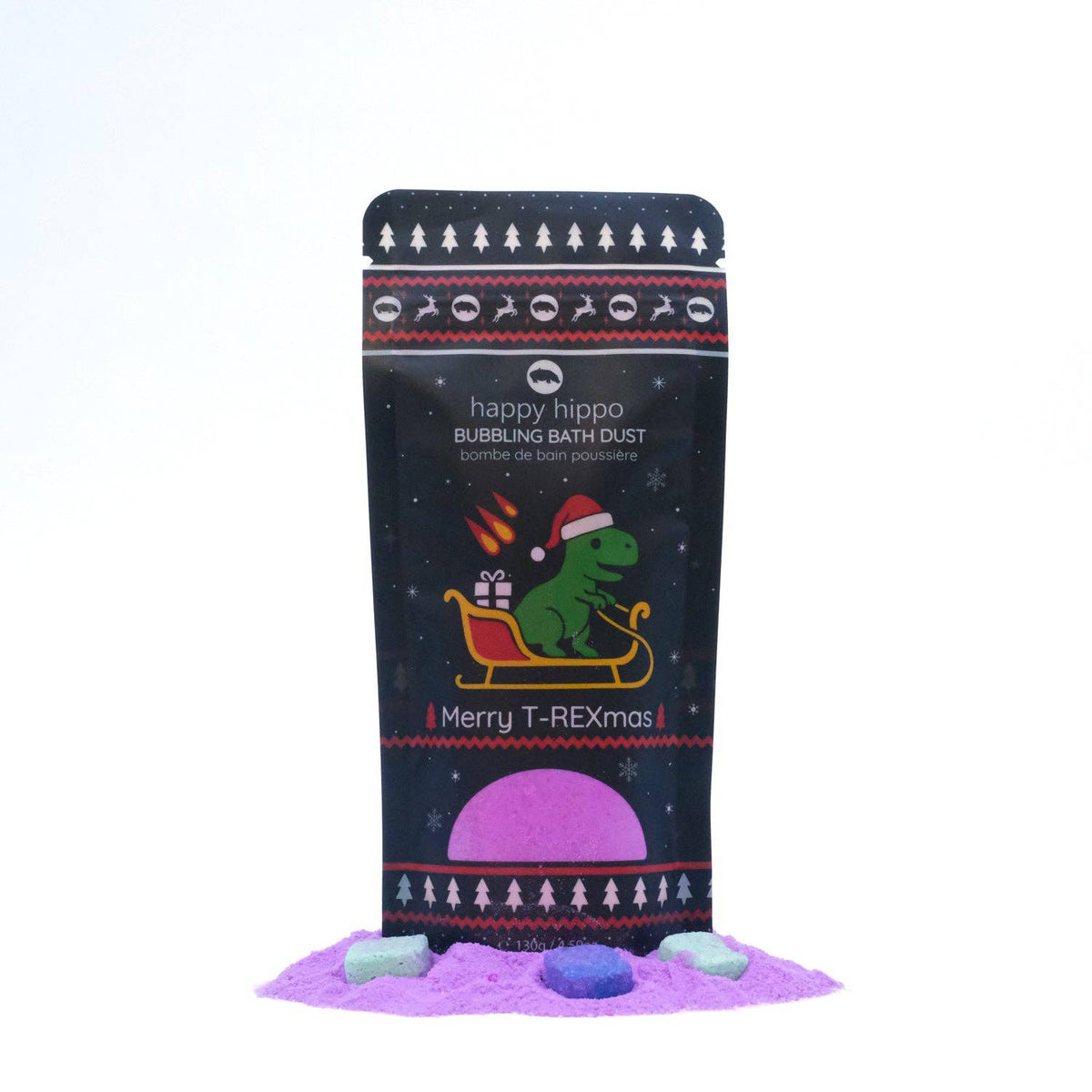 Happy Hippo T-REXmas Dust - Bath Dust with Mini Bath Bombs