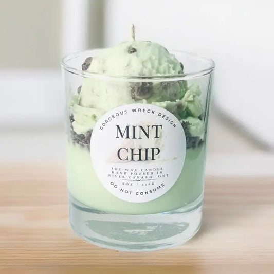 Gorgeous Wreck - Mint Chocolate Chip Dessert Candle