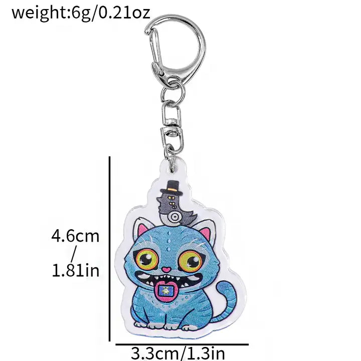 The Derpy Tiger Double-Sided Acrylic Keychain Bag Charm
