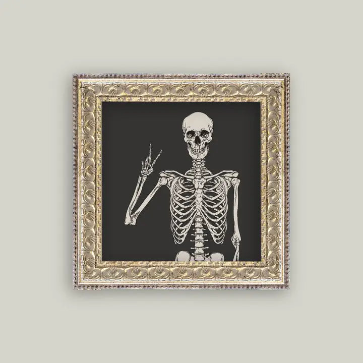Petal Lane Home - Skeleton Framed Art (9 x 9)