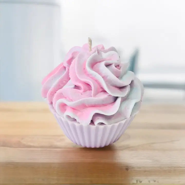 Cotton Candy Cupcake Candle - Gorgeous Wreck Designs