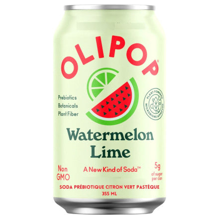 Olipop Watermelon Lime Prebiotic Soda