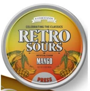 Iconic Retro Sours Tin - Mango