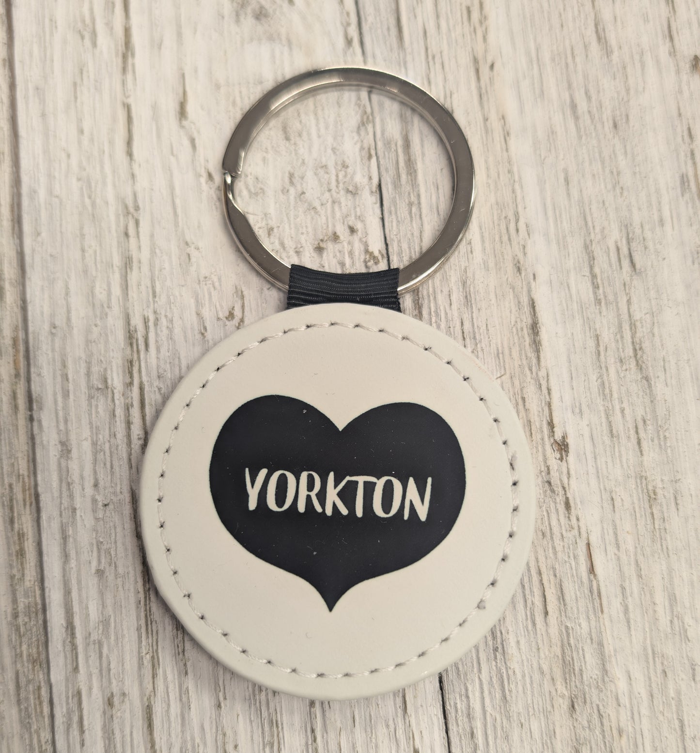 Yorkton Heart Keychain - Black