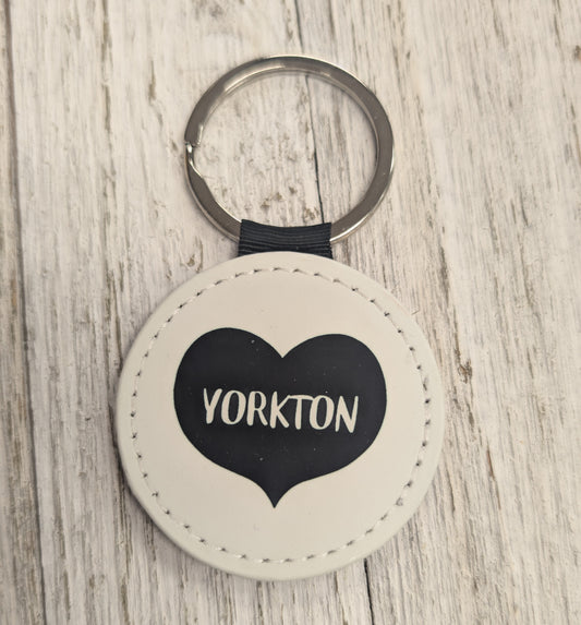 Yorkton Heart Keychain - Black