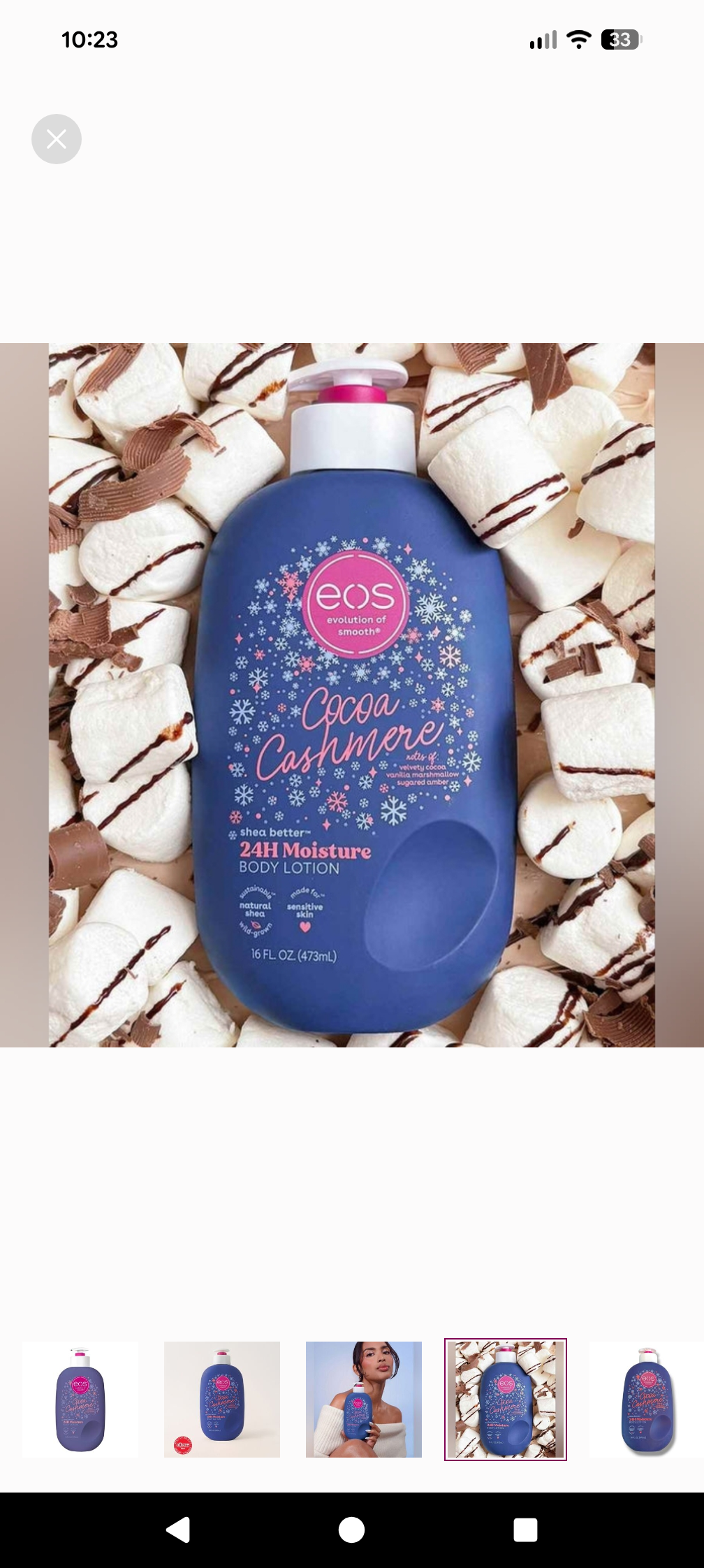 Eos Cocoa Cashmere Holiday Body Lotion