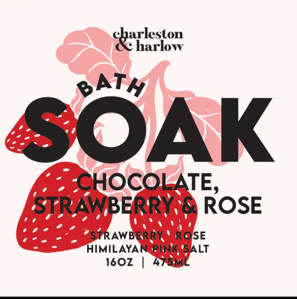 Charleston & Harlow Bath Soak - Chocolate, Strawberry & Rose