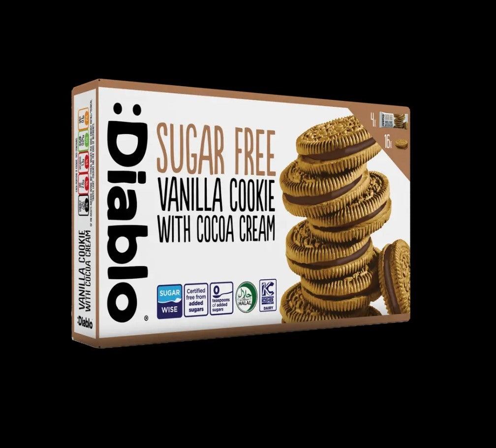 Diablo Sugar Free Vanilla Cookies with Cocoa Cream