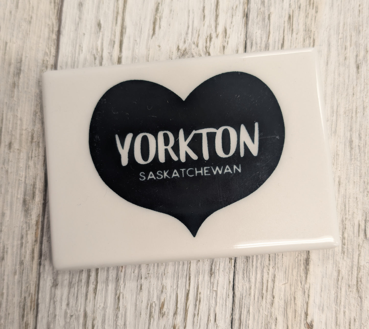 Yorkton Heart Magnet - Black