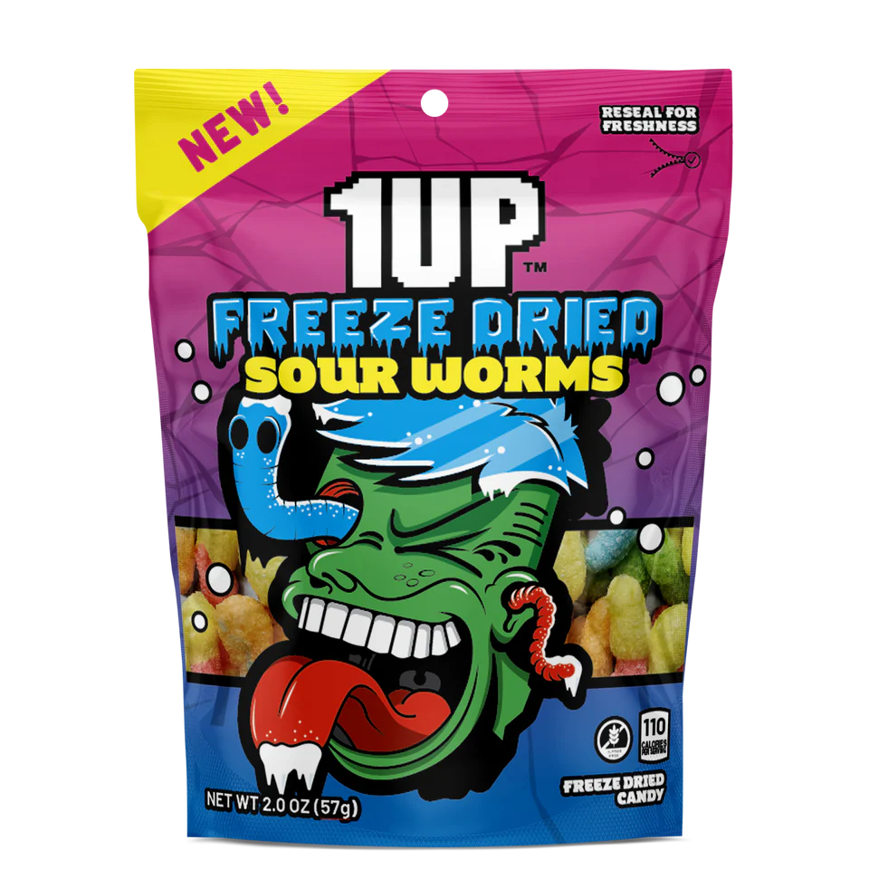1Up Freeze Dried Sour Worms