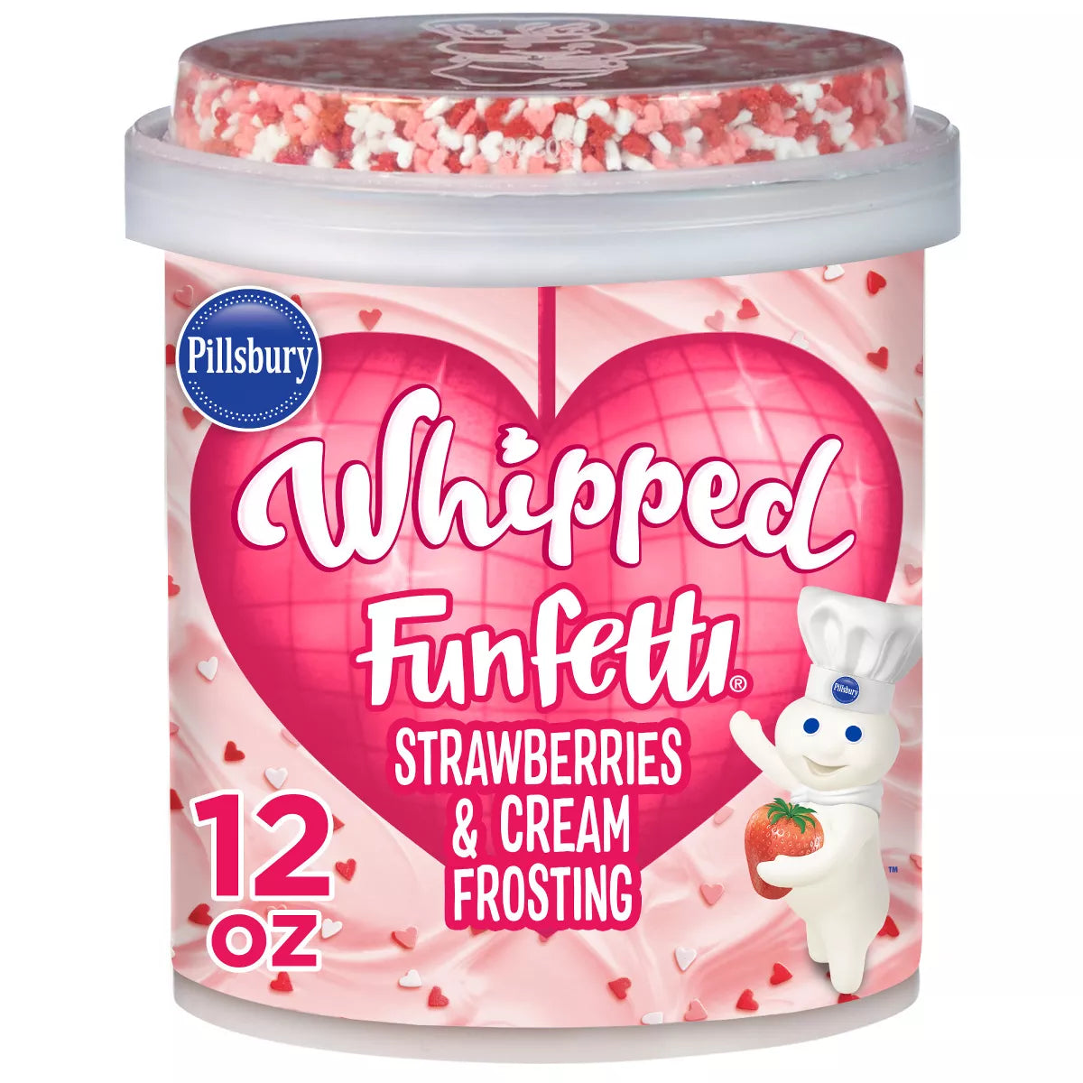 Pillsbury Whipped Funfetti Frosting - Strawberries & Cream