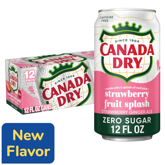 Canada Dry Strawberry Fruit Splash Zero Sugar