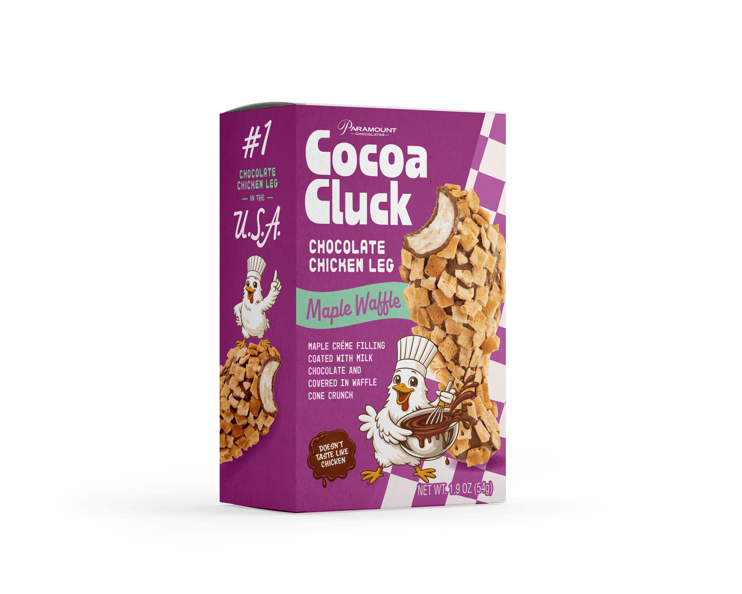 Cocoa Cluck Chocolate Chicken Leg Maple Waffle