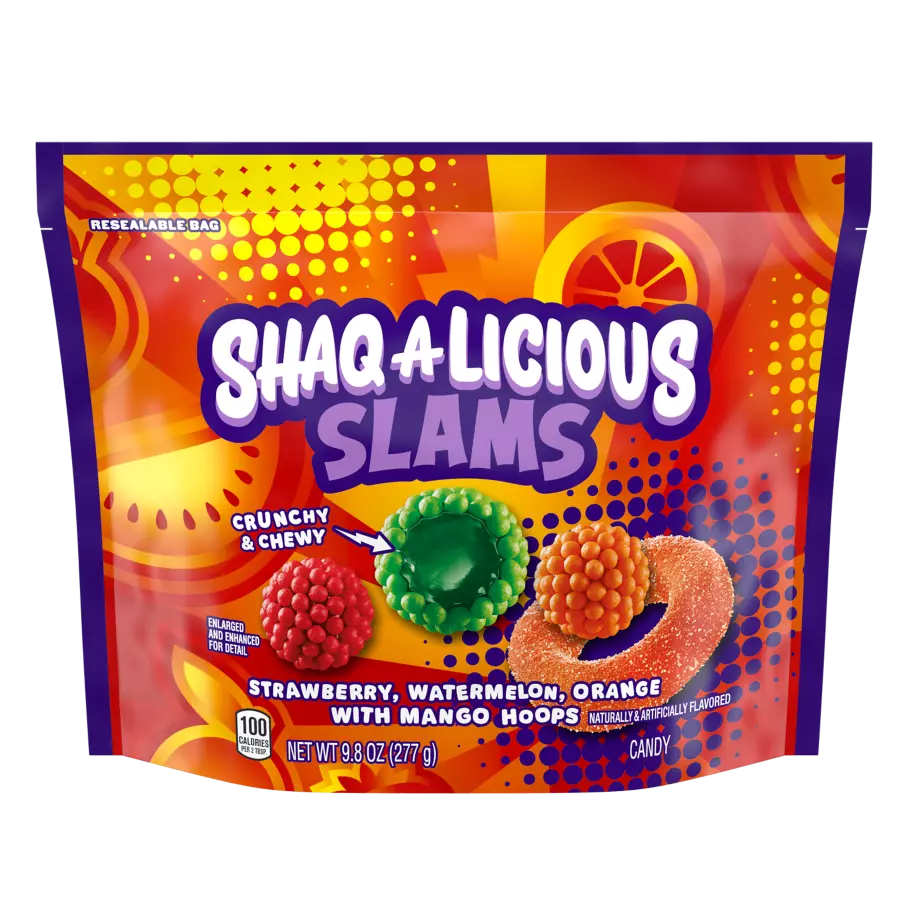 Shaq-A-Licious Slams Assorted Fruit Flavored Chewy Candy