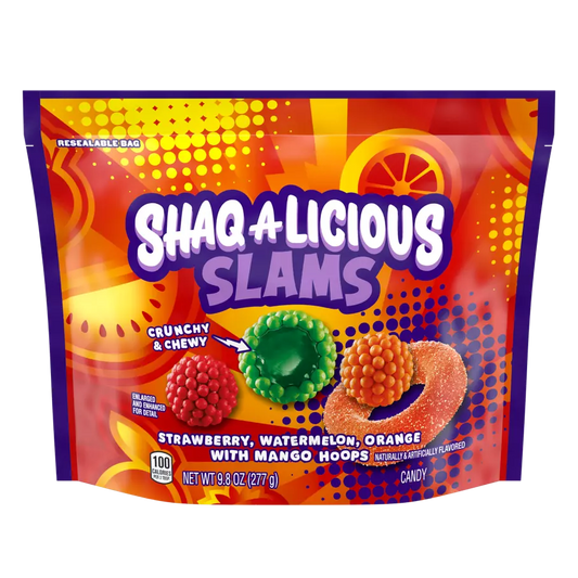 Shaq-A-Licious Slams Assorted Fruit Flavored Chewy Candy