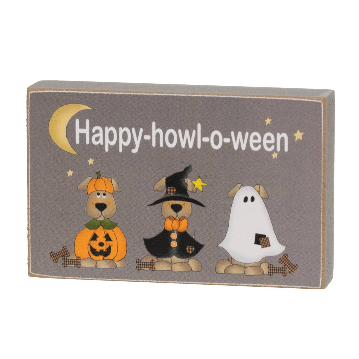 Happy-Howl-O-Ween Rectangle Dog Block - 3 Assorted