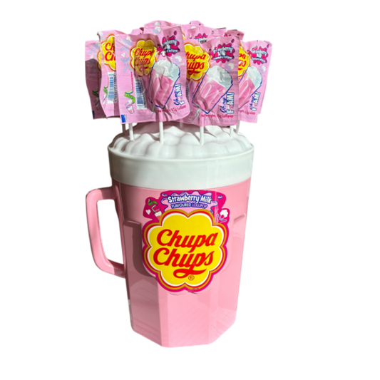 Chupa Chups Strawberry Milk Lollipop (Thai)
