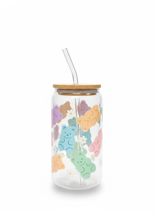 Sweet Gummy Bear Glass Cup (16oz)