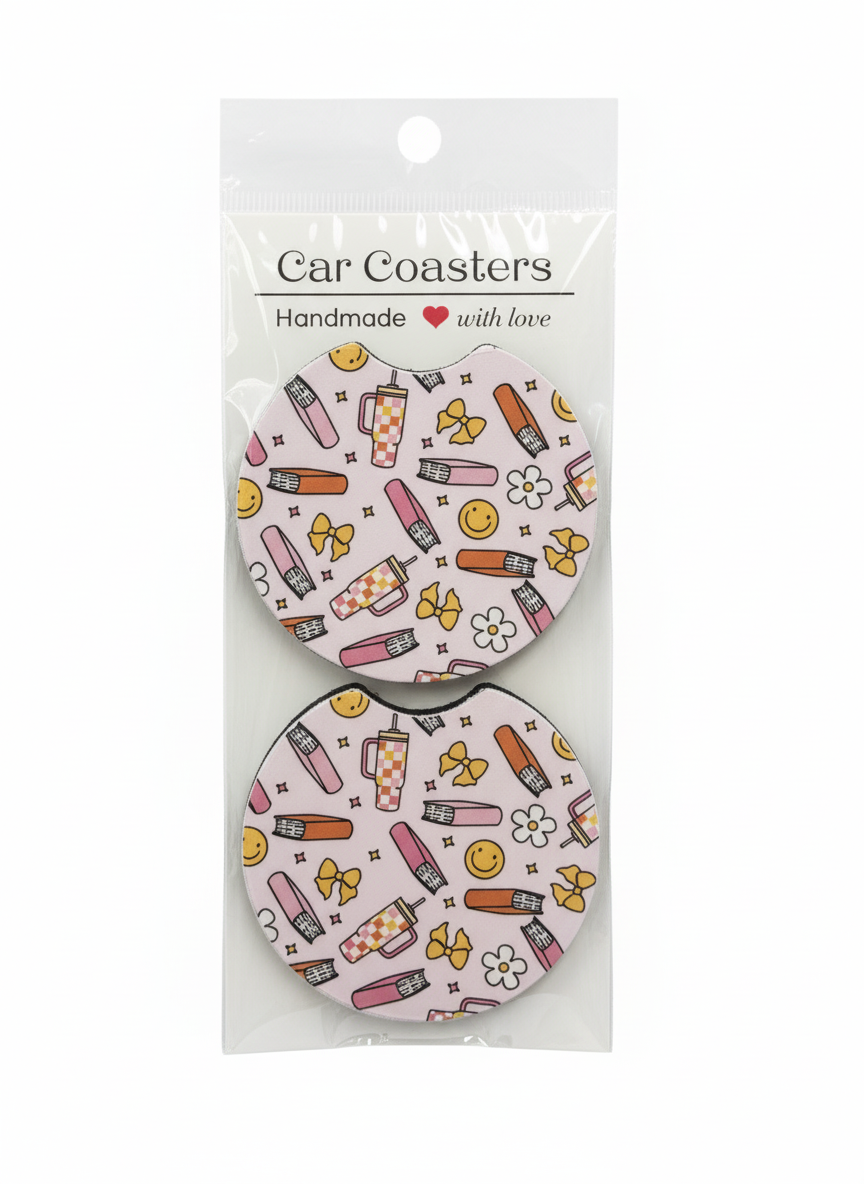 That Girl Aesthetic Car Coasters