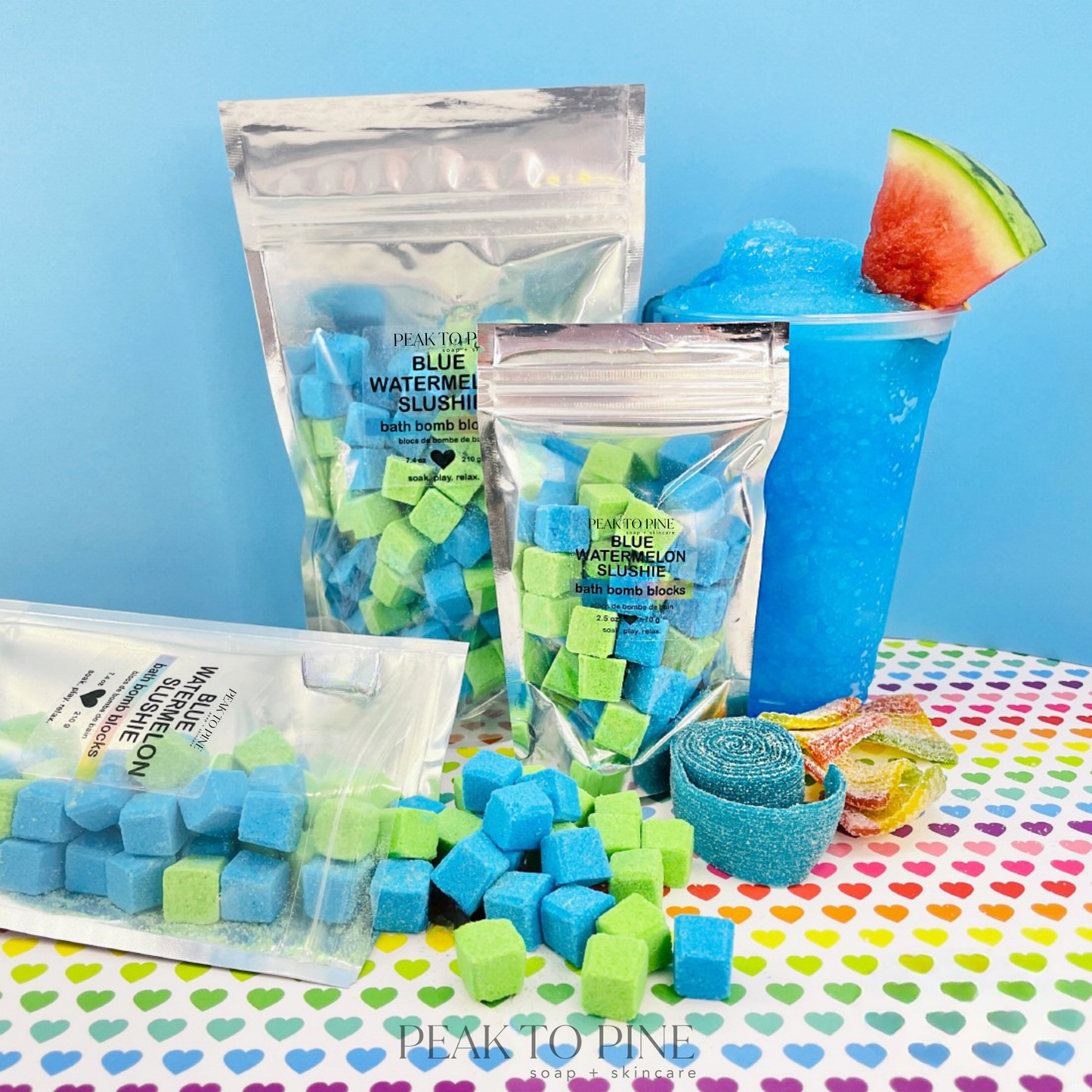 Blue Watermelon Slushie - Bath Bomb Blocks