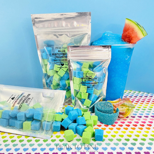 Blue Watermelon Slushie - Bath Bomb Blocks