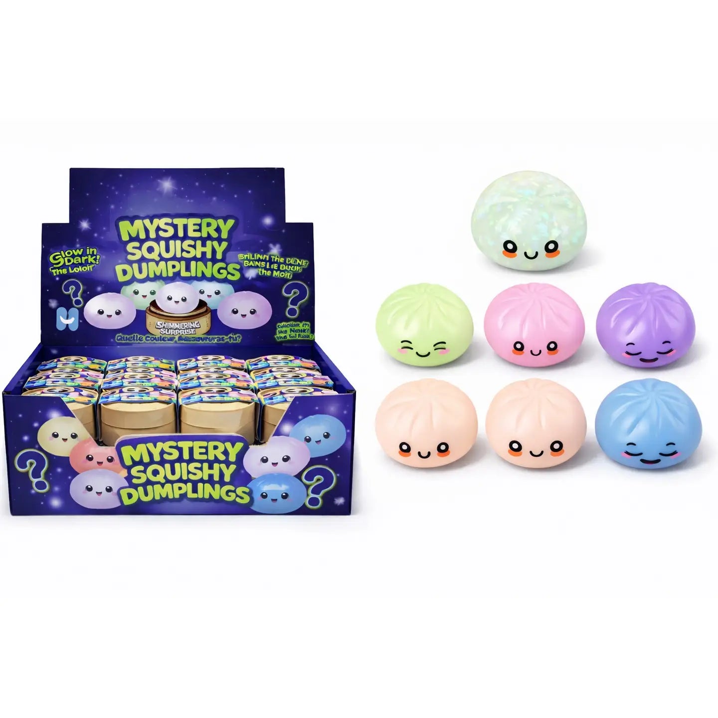 Mystery Squishy Dumpling - Glow in the Dark 4"