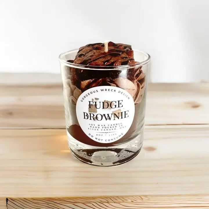 Fudge Brownie Dessert Candle - Gorgeous Wreck Design