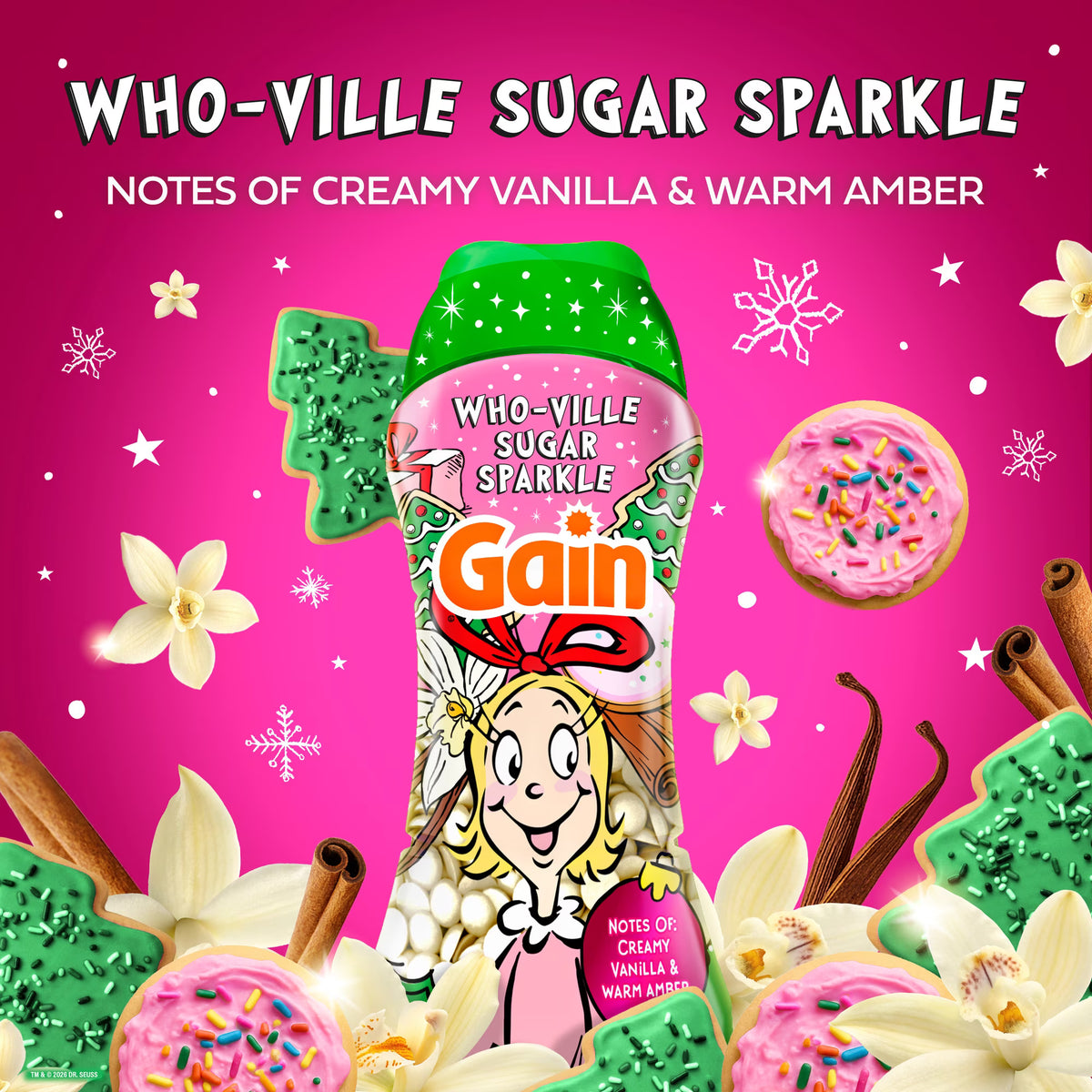 Gain In-Wash Laundry Scent Booster Beads - Who-Ville Sugar Sparkle