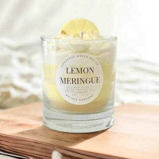 Lemon Meringue Pie Dessert Candle - Gorgeous Wreck Design