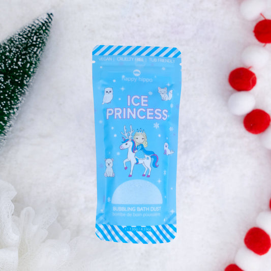 Happy Hippo Ice Princess Dust - Bath Dust with Mini Bath Bombs